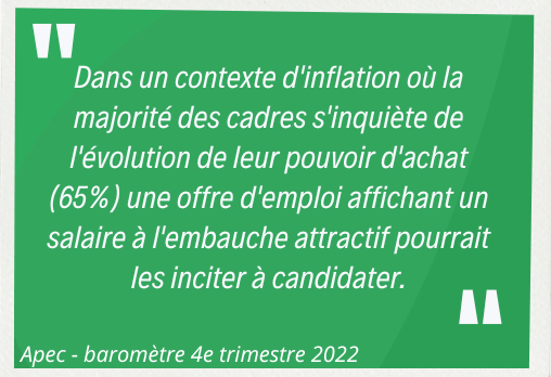 Apec barometre indiquer le salaire dans les offres demploi