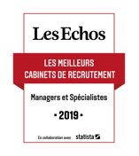 Cabinet Lauréat du label des "Meilleurs cabinets de recrutement 2019" 